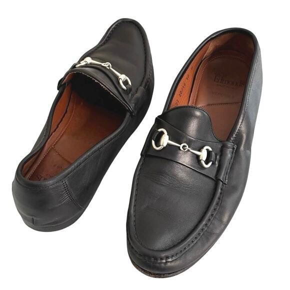 Allen Edmonds Verona II black loafers silver toned horsebit detail size 10 main image 7